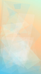 Obraz premium A gentle low-poly triangle pattern in peach, cream, and pale teal creates an airy geometric abstract background, ideal for lifestyle branding, flyers, and headers with copy space.