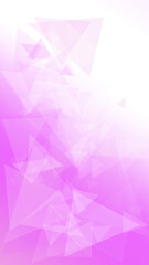 Obraz premium Translucent faceted triangles create a bright pink and lilac abstract background with a glowing dreamy feel, perfect for event posters, promotions, and web headers with copy space.