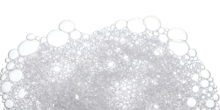 Abstract pixel art texture of white foam bubbles with a rounded shape and a soft light gray color pattern