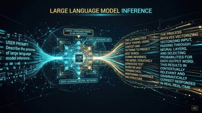 Large language model inference process diagram