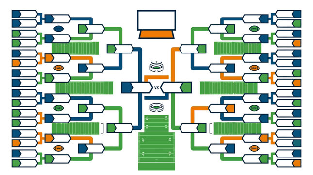 A complex flowchart diagram with colorful lines and boxes.