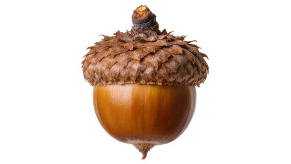 Brown acorn with textured cap and stem © Isabel