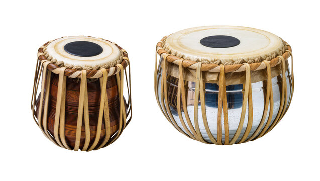 Two Indian Tabla Drums, Wooden and Metal