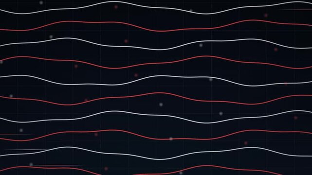 Animated waveform lines on dark background
