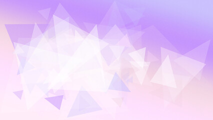 Obraz premium Pastel purple and pink geometric triangles create a soft, modern abstract backdrop with calm, airy mood and ample space for text or design.
