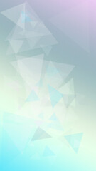 Obraz premium A soft abstract backdrop made of translucent triangles blending mint green and baby blue, creating a light modern mood for presentations and ads.
