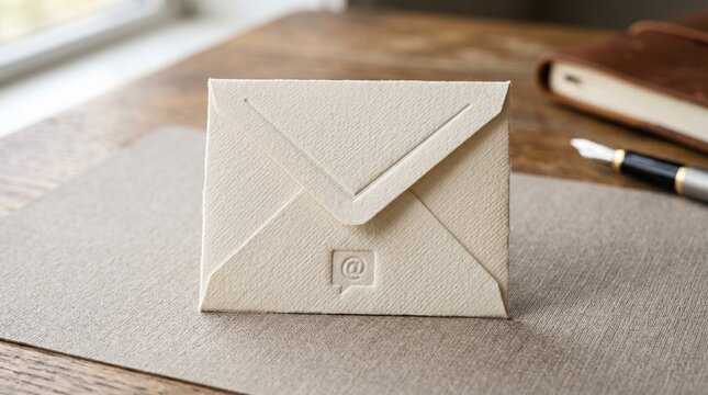 Tactile Linen Paper Email Envelope Icon