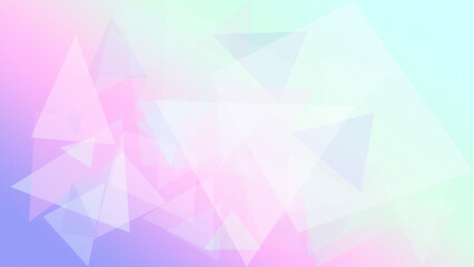 Fototapeta premium Pastel blue and pink triangular facets overlap into a soft abstract texture, creating a calm, airy backdrop with copy space for modern web and print.