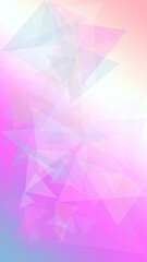 Obraz premium Pink and violet polygon triangles overlap to form a luminous abstract background with a dreamy mood, ideal for invitations, web pages, and creative branding.