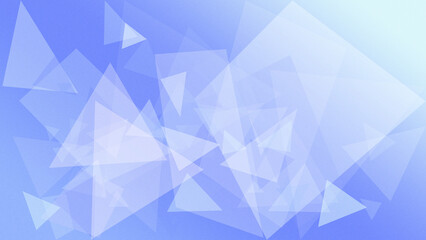 Fototapeta premium Sky blue abstract geometric triangles shimmer across a soft gradient, creating a bright, modern background for tech pages, presentations, and banners.