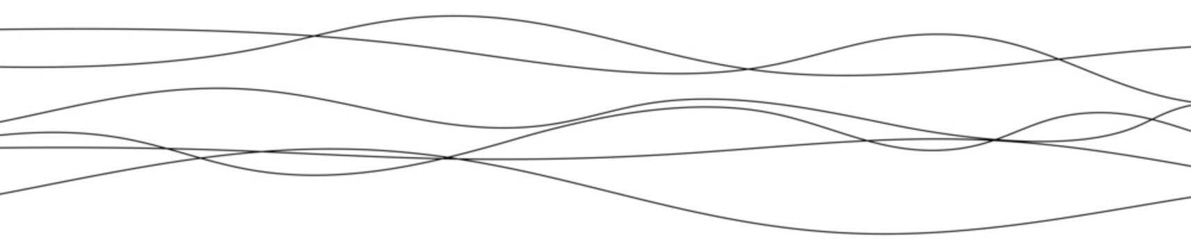 Thin curved wavy lines