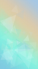 Obraz premium Light teal and cream low-poly triangle facets create a soothing abstract texture, perfect for modern websites, presentations, and pastel-themed invitations.