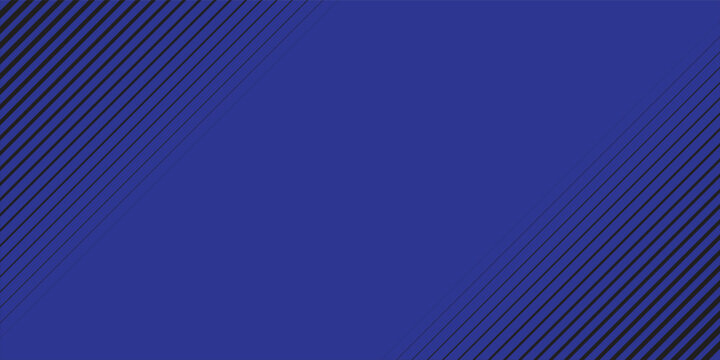 Abstract dark blue background with black diagonal lines pattern. Halftone striped geometric backdrop with gradient effect. Vector illustration for design