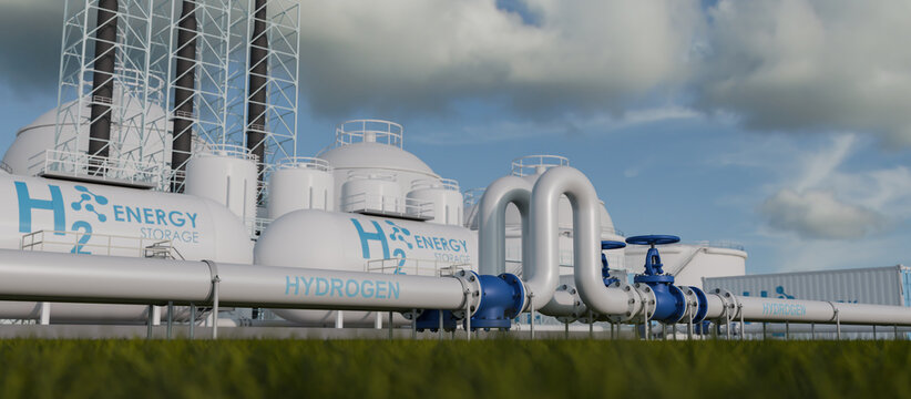 hydrogen pipeline of energy sector towards to ecology,carbon credit,Clean Energy,secure,carbon neutral,transformation,solar,power plant and energy sources balance to replace natural gas.