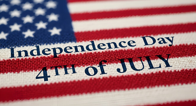 American Flag "Independence Day 4th of July" Close Up