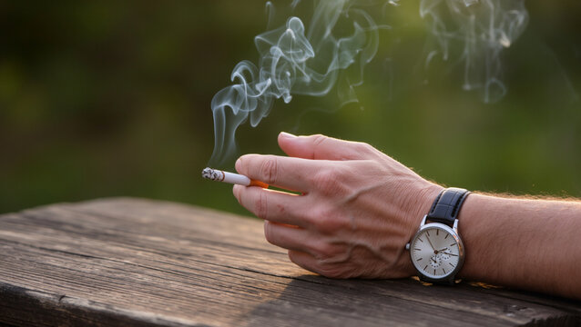Hand with a cigarette