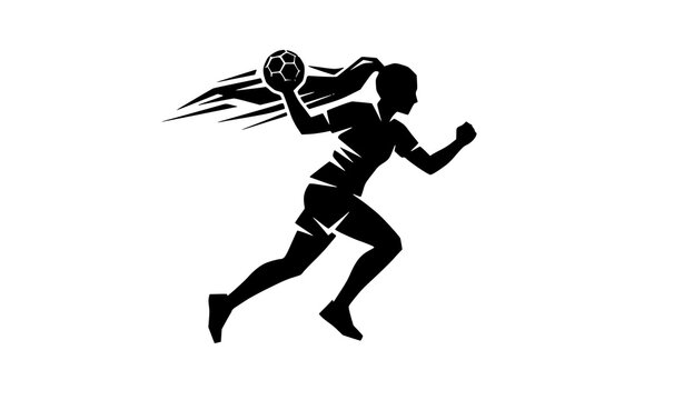 Female Javelin Throw Athlete Silhouette Vector Sports Competition Illustration
