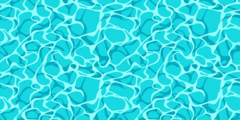 Fototapeten Türkis The vibrant turquoise water surface reflects sunlight creating a mesmerizing pattern of light and shadow on a sunny day outdoors.  © Dhani