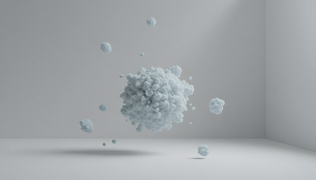 White powdery substance explodes in empty room