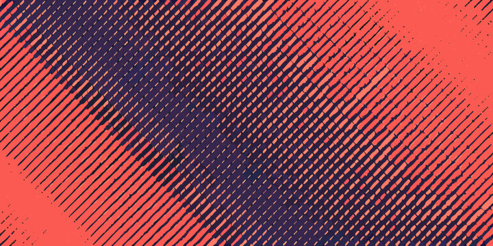 Diagonal line pattern on a coral colored background abstract vector illustration