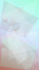 Obraz premium A soft abstract field of translucent triangular polygons in light blue and pastel tones creates a clean background for invitations, websites, and branding layouts.