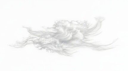 Fototapeta premium Dramatic Low-Lying White Cloud Formation in Minimalist Sky Composition