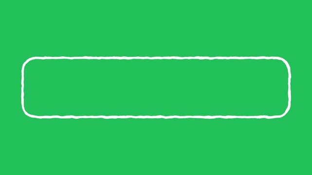 White rounded rectangle outline on a green background for UI UX button design element