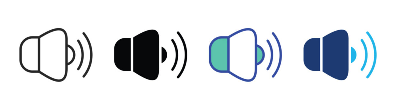 Volume icon set multiple style collection