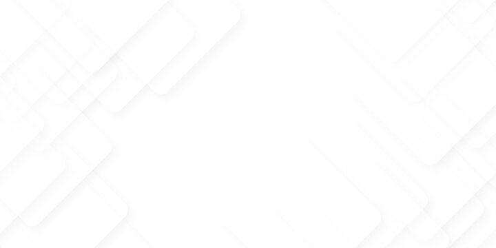 Modern Abstract white background design with layers of textured white transparent material in triangle and squares shapes. White color technology concept geometric line vector background.