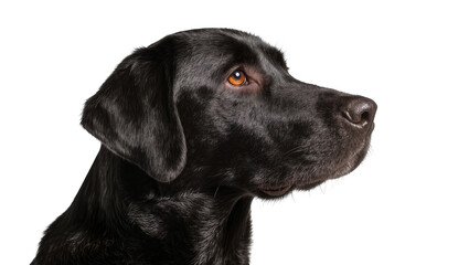 Black Labrador dog head profile portrait © Pablo