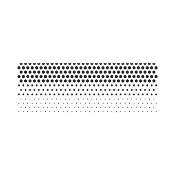 Dot gradient pattern on a white background halftone design element