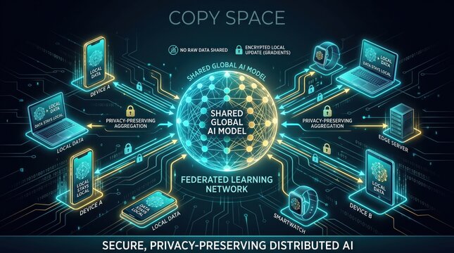 Secure privacy preserving distributed ai network with federated learning