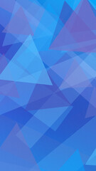 Fototapeta premium Abstract geometric triangles in blue and purple create a calm, modern look with ample copy space, ideal for tech, corporate, or creative website banners.