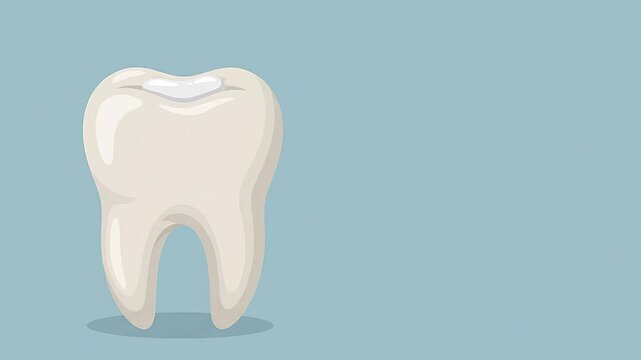 Animated Process of Cleaning Tooth Cavity and Applying Dental Filling for Restoration