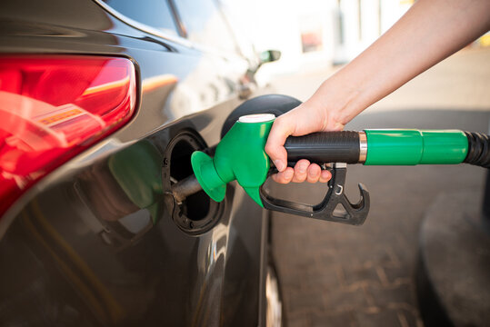 Refueling the vehicle at a gas station