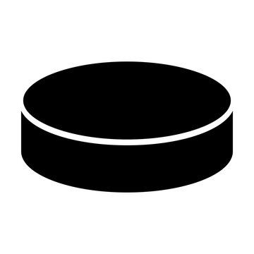 Hockey puck svg cut file. Isolated vector illustration.