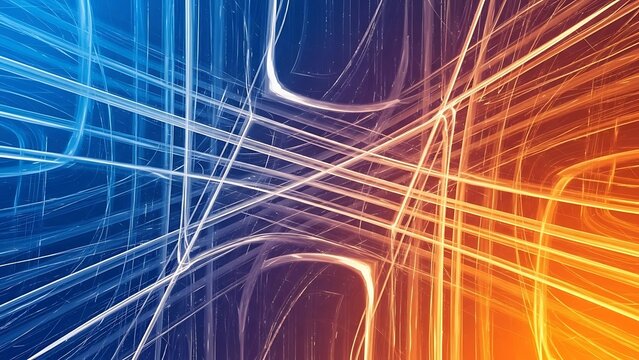 Abstract digital network data flow visualization.