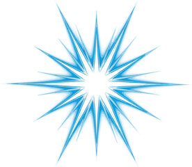 Fototapeta premium Bright blue starburst explosion graphic with radiant light effect