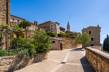 Fototapeta premium The Pienza Town street view in Italy