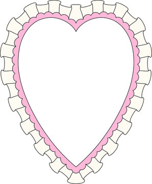 Coquette Heart Frame Hand Draw