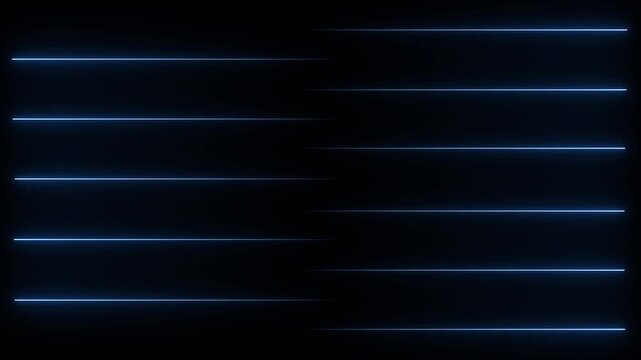 glowing blue neon lines animation on dark futuristic background.