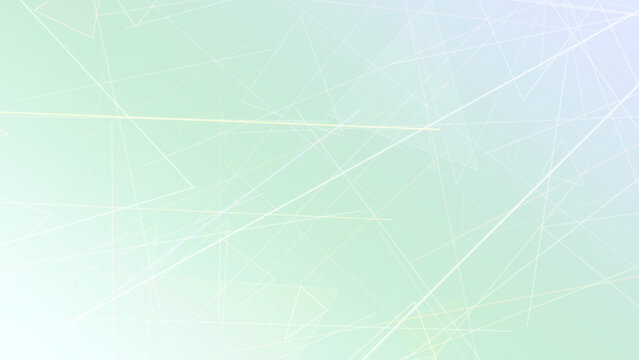 Abstract network of thin lines and triangles in mint and light blue creates a serene futuristic mood, great for corporate design, UI, and technology sites.