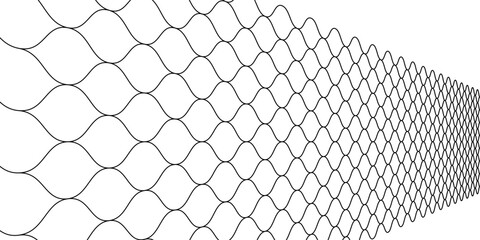 Wire mesh fence isolated on white background modern net arts © towilah