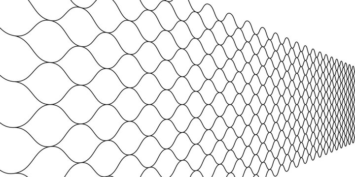 Wire mesh fence isolated on white background modern net arts