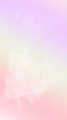 Obraz premium Translucent geometric triangles create a pastel pink and lilac abstract backdrop, offering a soft elegant mood for greeting cards, posters, and web headers.
