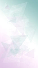 Obraz premium Overlapping pastel triangles create a bright abstract texture in white and pale blue, producing a light, airy background for modern websites and flyers.
