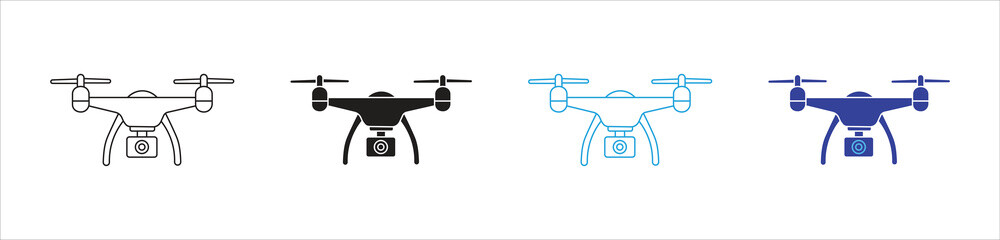 Drone Technology Outline Icon © Shiuli