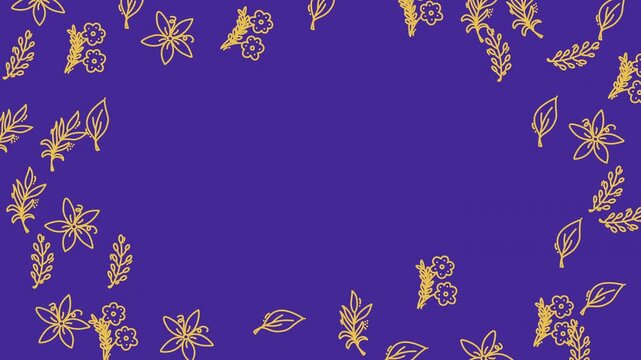 Floral Frame Animation with Copy Space