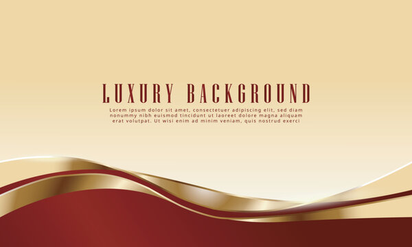 red background with golden ribbon