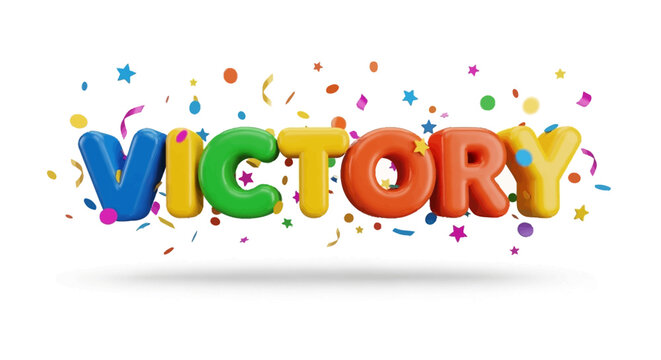 A colorful celebration of triumph and success.